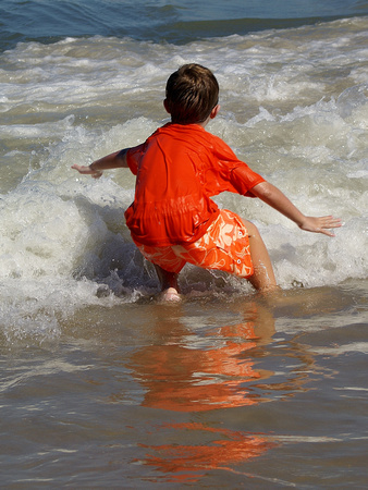 Perfect surfing stance